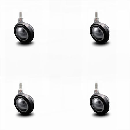 Service Caster 2.25 Inch Bright Chrome Soft Tread Ball Caster -5/16 Inch Threaded Stem, 4PK SCC-TS01S214-DCR-BC-5161812-4